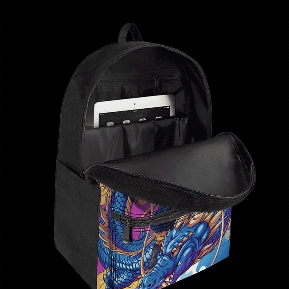 Anime Character and Dragon Graphic Backpack - Picture 4 of 6